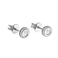 Earrings Roman Gioielli Woman in White Gold Diamante